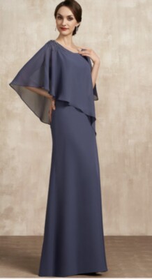 Vestido De Fiesta Navy Blue Size 16 Elegante