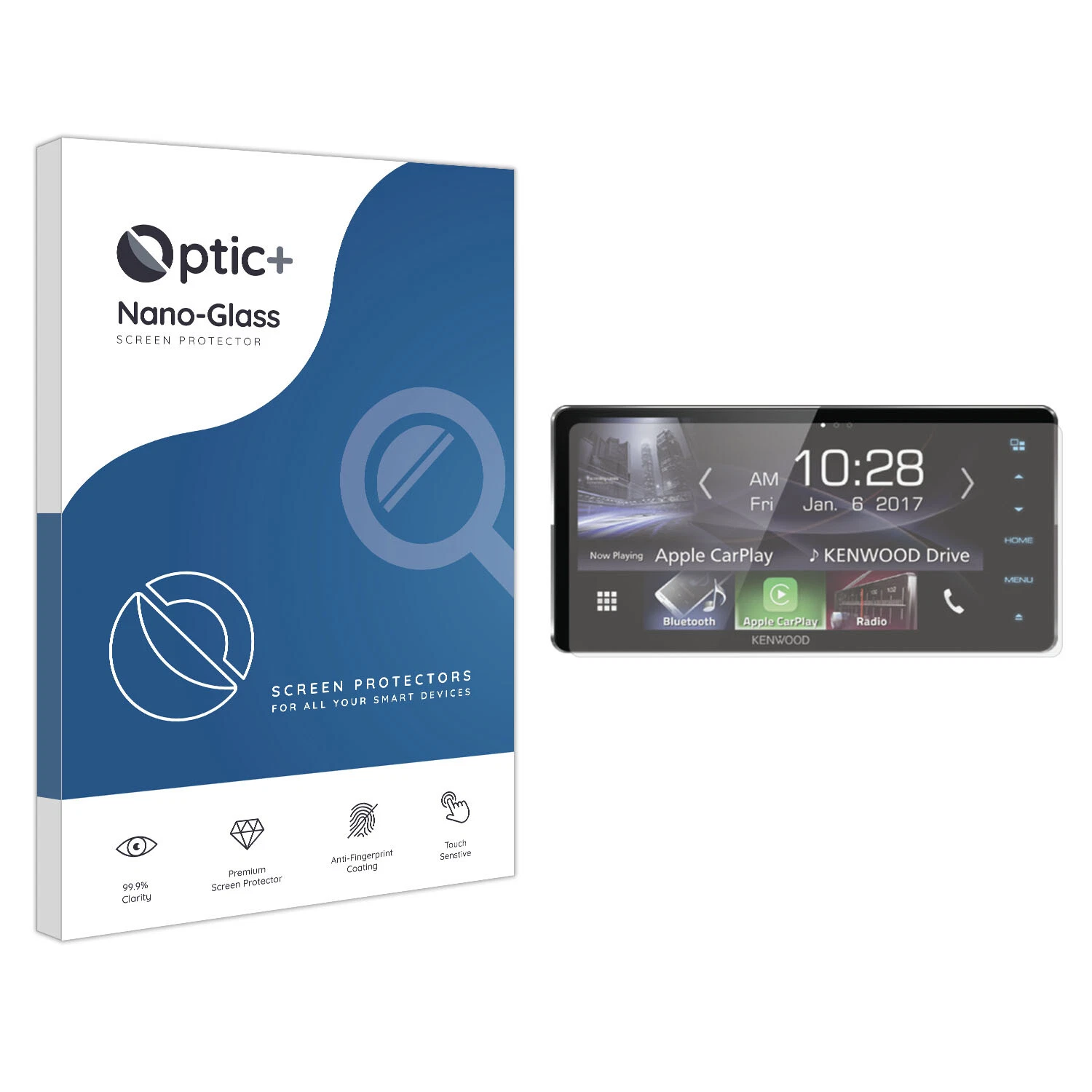 Optic+ Nano Glass Screen Protector for Kenwood DDX920WDABS