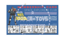 MAJOR MATT MASON SPACE EXPLORERS CLUB MEMBERSHIP CARD
