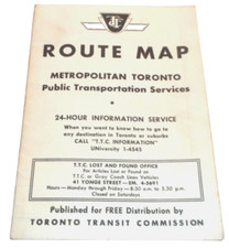 APRIL 1957  TTC TORONTO TRANSIT COMMISSION TORONTO MAP
