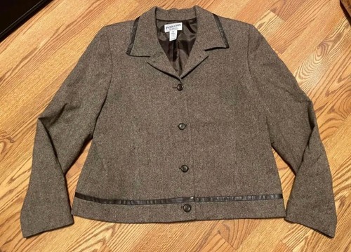 Blazer Femme Pendleton 100% Laine - Taille M, Vert, Occasion Très Bon état, Fait Aux USA