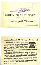 SP58) SOCIETA' SERVIZI TELEFONICI - TELECOMUNICAZIONE N. 2 BIGLIETTI