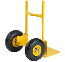 HEAVY DUTY YELLOW SACK TRUCK HAND TROLLEY INDUSTRIAL WITH WHEELS CART TYRES LIFT