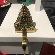 Stocking Hanger Gold Christmas Tree Stocking Hanger 9” Tall