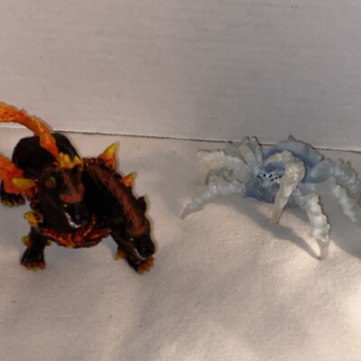 Schleich Eldrador Creatures Hellhound Lava Monster  & Ice Spider