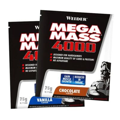 Mega Mass 4000 Weider 10 x 75g Probierbeutel Schoko und Vanille (29,20EUR/1000g)