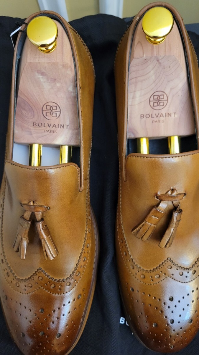Bolvaint Verrocchio Brown Leather Tassel Loafers Size 42/ US  display picture 3