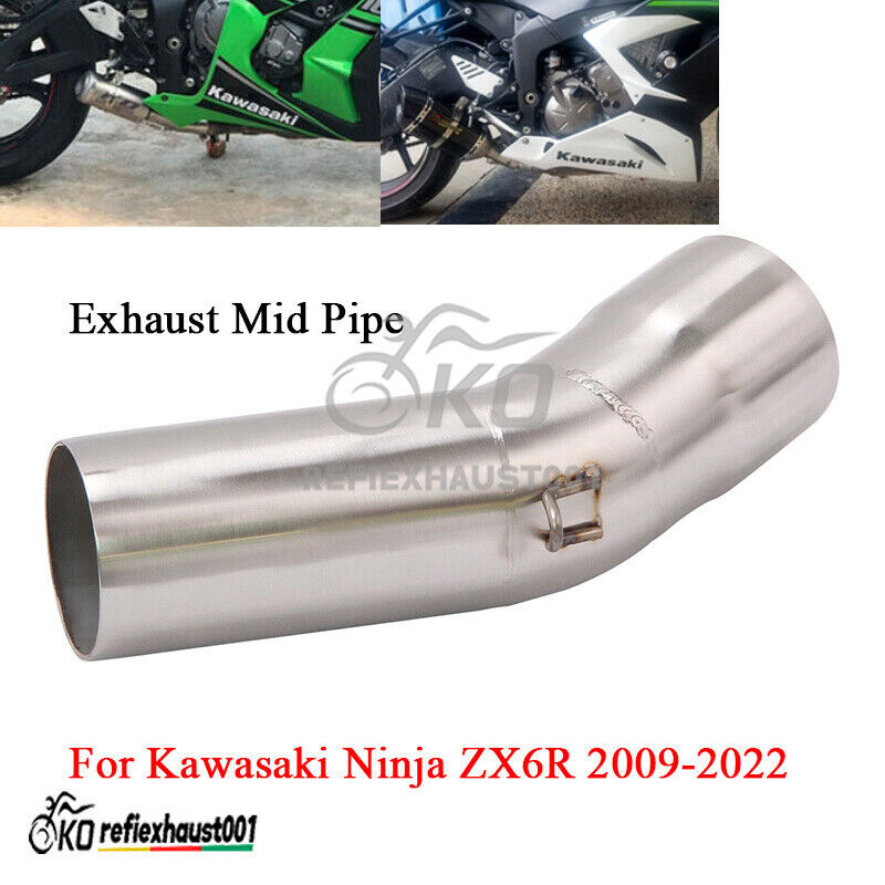 For Kawasaki Ninja ZX6R 2009-2022 Exhaust Mid Link Pipe