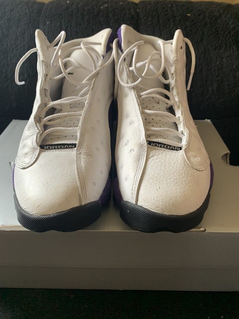 jordan 13 white and purple