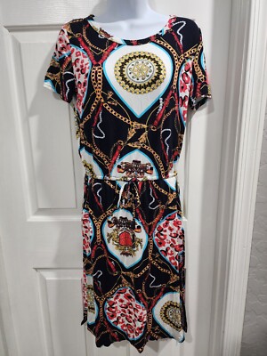 flowy work dress levaca Women Casual Knee Midi Length Merlot Size L family_robe
