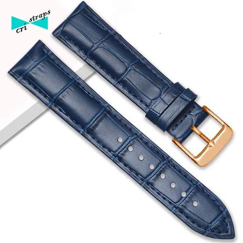 cinturino orologio in pelle coccodrillo blu marrone nero 12 14 16 18 20 22 24 mm - Imagen 2 de 40