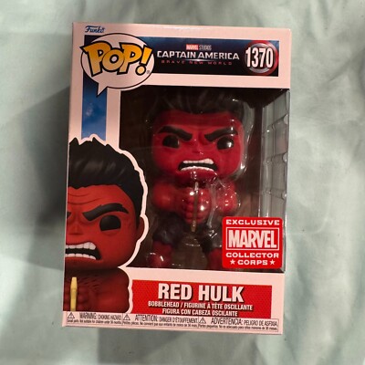 Red Hulk 1370 Captain America Funko Pop Brave New World Marvel Collector Corps