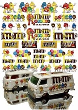 1:64 Candy WATER-SLIDE DECALS FOR HOT WHEELS, MATCHBOX, SLOT CAR: