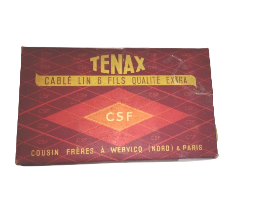 Fil à coudre Lin Marron cablé 6 brins Cousin 232 Tenax Bobine de 50 grammes - Photo 2/4