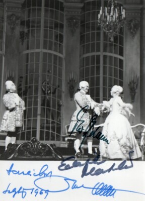 Theo Adam, Edith Mathis, Otto Wiener im  Rosenkavalier , signiert, München