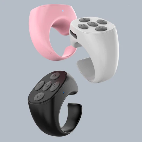 Bluetooth Telefon-Fernbedienung Wiederaufladbar Kabellos Blättern Schwarz Rosa - Bild 3 von 15