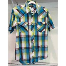 Tin Haul Men's Pearl Snap Short Sleeve Shirt Size Medium