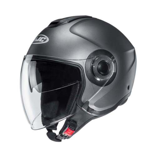 Open Face Helmet > HJC I40 Pinlock Sun Visor Motorcycle - Semi Flat Titanium