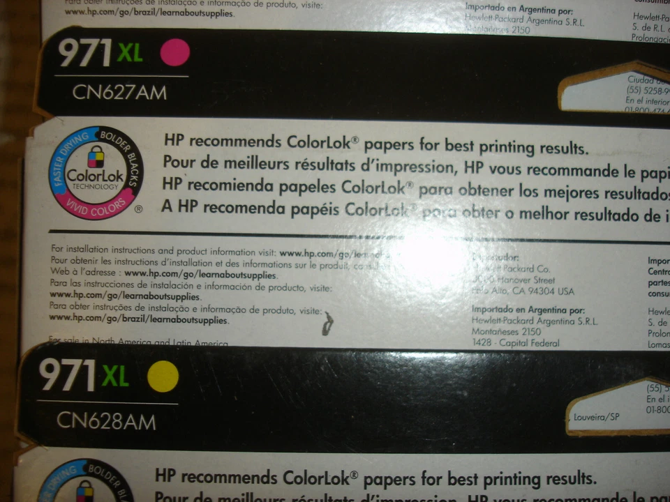 Hewlett Packard OfficeJet Pro X451DN 970XL/971XL CN625AM CN626AM CN627AM CN628AM Foto 4 de 4