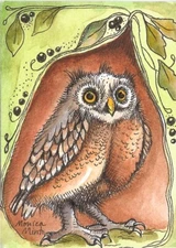 ACEO Limited Edition - Burrowing Owl Print of Original Watercolor