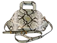 Guess Faux Leather Snake Print Shoulder Bag Purse