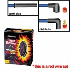 Pertronix 808480 Spark Plug Wires Flame-Thrower 8mm Red Straight Boots Unive