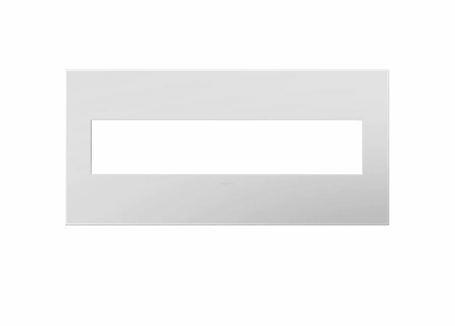 Legrand Adorne AWP5GWHW1 5 Gang wall plate, Gloss White on white