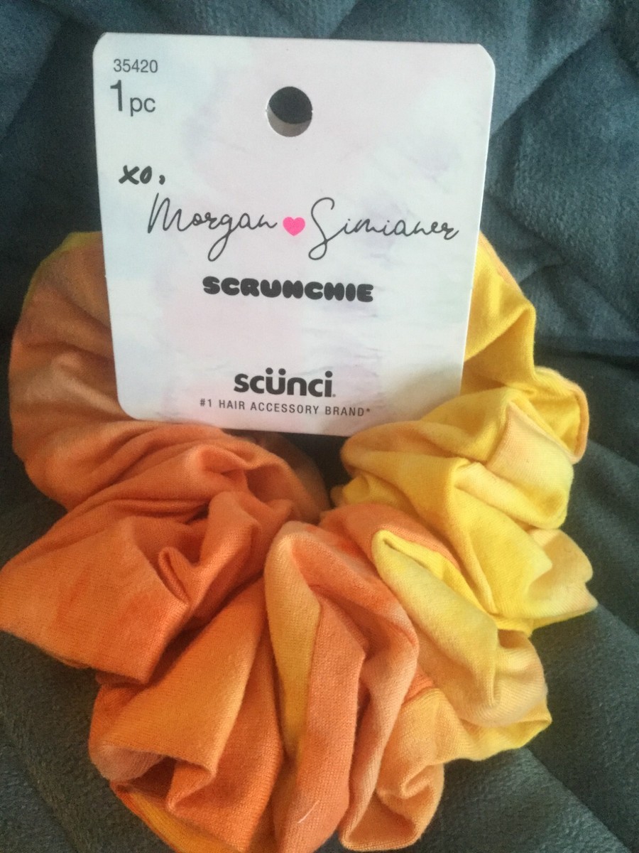 ののの SCUNCI XO MORGAN SIMIANER 1 PC YELLOW ORANGE HAIR SCUNCHIE TIE