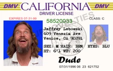 THE DUDE BIG LEBOWSKI MADE ON METAL/ALUMINUM