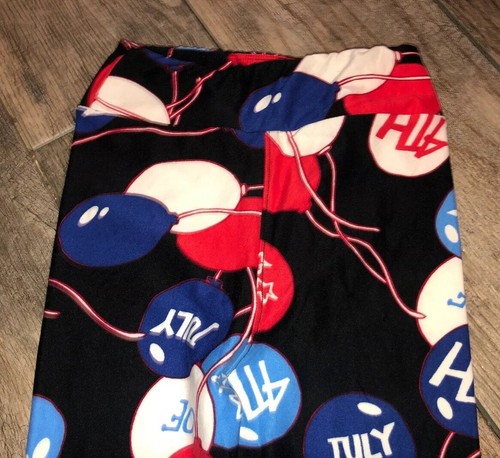 Lularoe Red July 4th Kids Girls Large Xlarge L / XL leggings Patriotic Pants - Picture 2 of 4