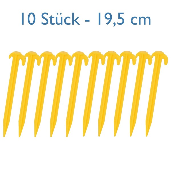 10Xzeltheringe Kunststoff 19,5Cm Heringe Camping Erdnagel Zelt Outdoor Zeltnagel-image