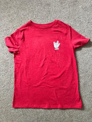 Cat & Jack rotes ''Love'' T-Shirt, Gr. XL (14 Jahre) NEU