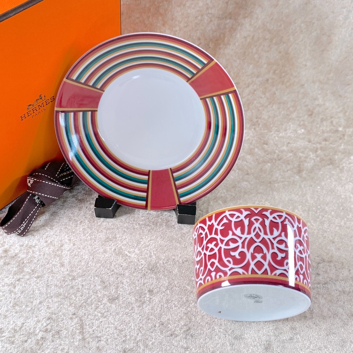 Hermes Paris Tea Cup & Saucer Porcelain Tableware Attelage with