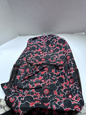 Disney Parks Mickey Mouse Club Ear Hat Red Black Backpack 