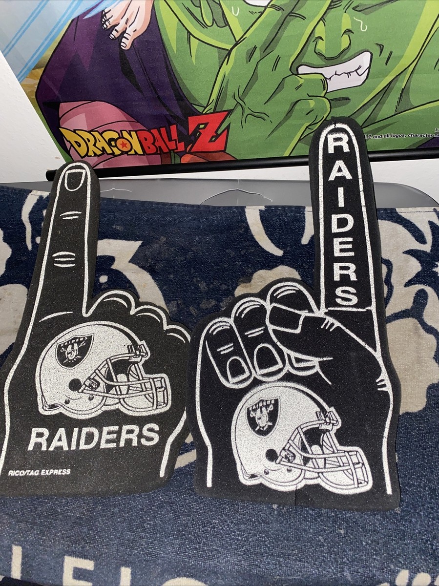 Vtg LA Oakland Raiders Foam Finger NFL hand Tailgate Party Favor