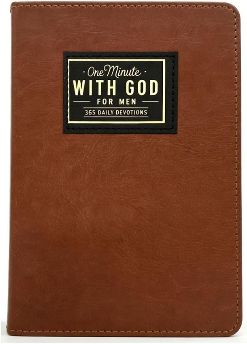 One Minute With God For Men, 365 Days Of Daily Prayer Brown Book, Daily Devotion