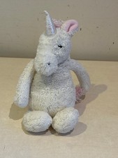 Jellycat Small Bashful Unicorn Soft Toy Retired Plush White Pink 8 Inches