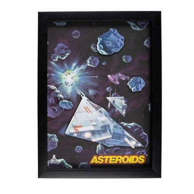 Wandbild Atari 3D-Wandkunst Asteroids Retro 25 x 2,2 x 33,8 cm