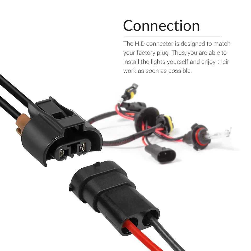 9006 HB4 Complete HID Low Beam Fog Kit 3000K Yellow 35W Ballast - Image 3 of 4