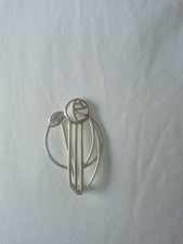 Charles Rennie Mackintosh silver broach, 4cm length