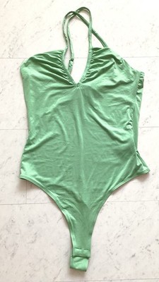 Sexy Top-Body, seidig-elastisch, verstellbare Spaghettiträgern,Apfelgrün, S
