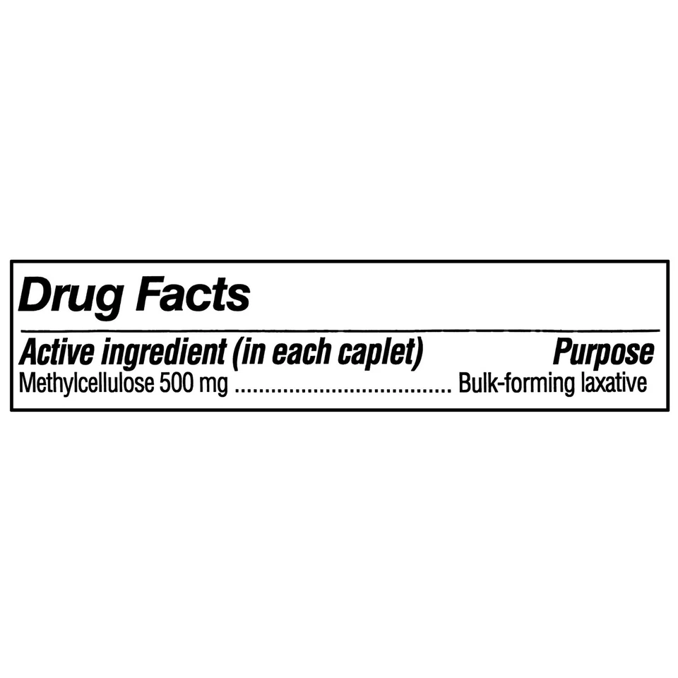 Каплеты метилцеллюлозы Equate Fiber Therapy, 500 мг, 100 штук 2 упаковки - Изображение 4 из 4