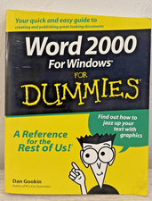 Word 2000 for Windows for Dummies by Dan Gookin 1999, Trade Paperback