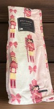 Betsey Johnson Plush Throw Christmas Blanket Candy Cane Bows Soft Cozy Holiday