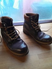 Timberland Boots Mens Size UK 12 PRO Brown Leather Work Wide Utility Combat