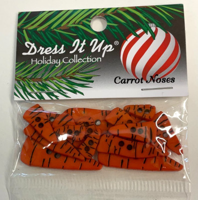 DRESS IT UP #4683 - CARROT NOSES - 2 HOLE - VARIOUS SIZES - 1 PACK