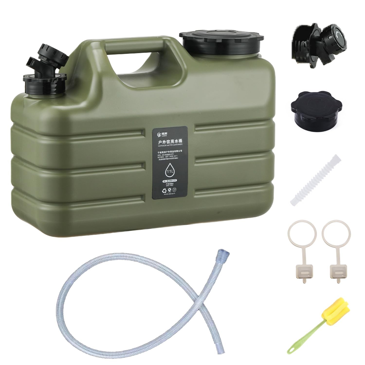Jerrican alimentaire 11L pour vanlife et camping réservoir d'eau portable avec robinet