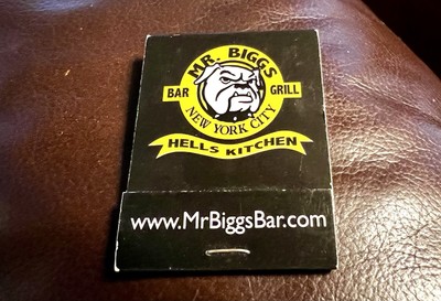 Mr. Biggs Bar & Grill, Hell s Kitchen, New York City, Full Unstruck Matchbox