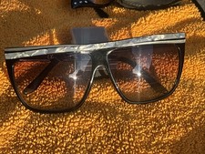 Vintage Oleg Cassini 911 Black Square Sunglasses