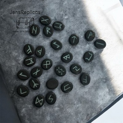 Viking Runes Unpainted Stones In Grey Made In America Nordic Scandinavian